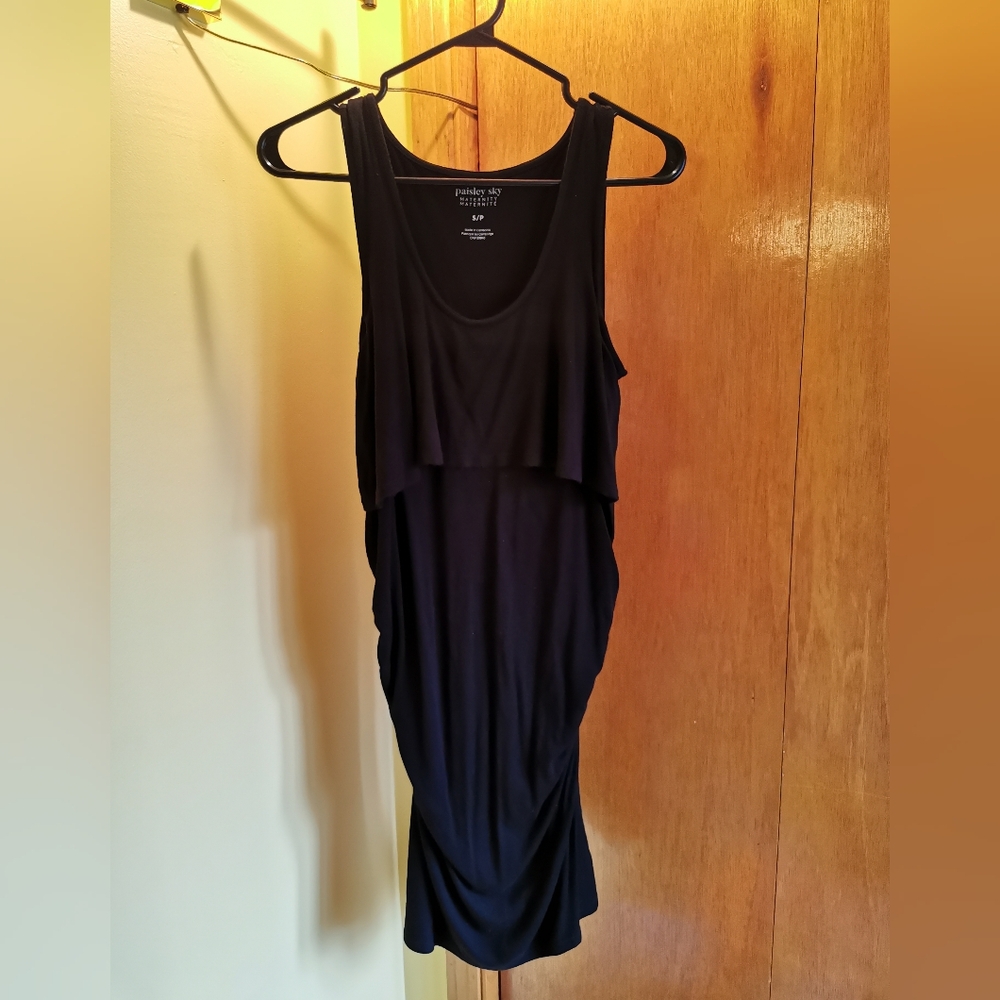 2/$15 | Maternity / Nursing Form-Fitting Dress, Black